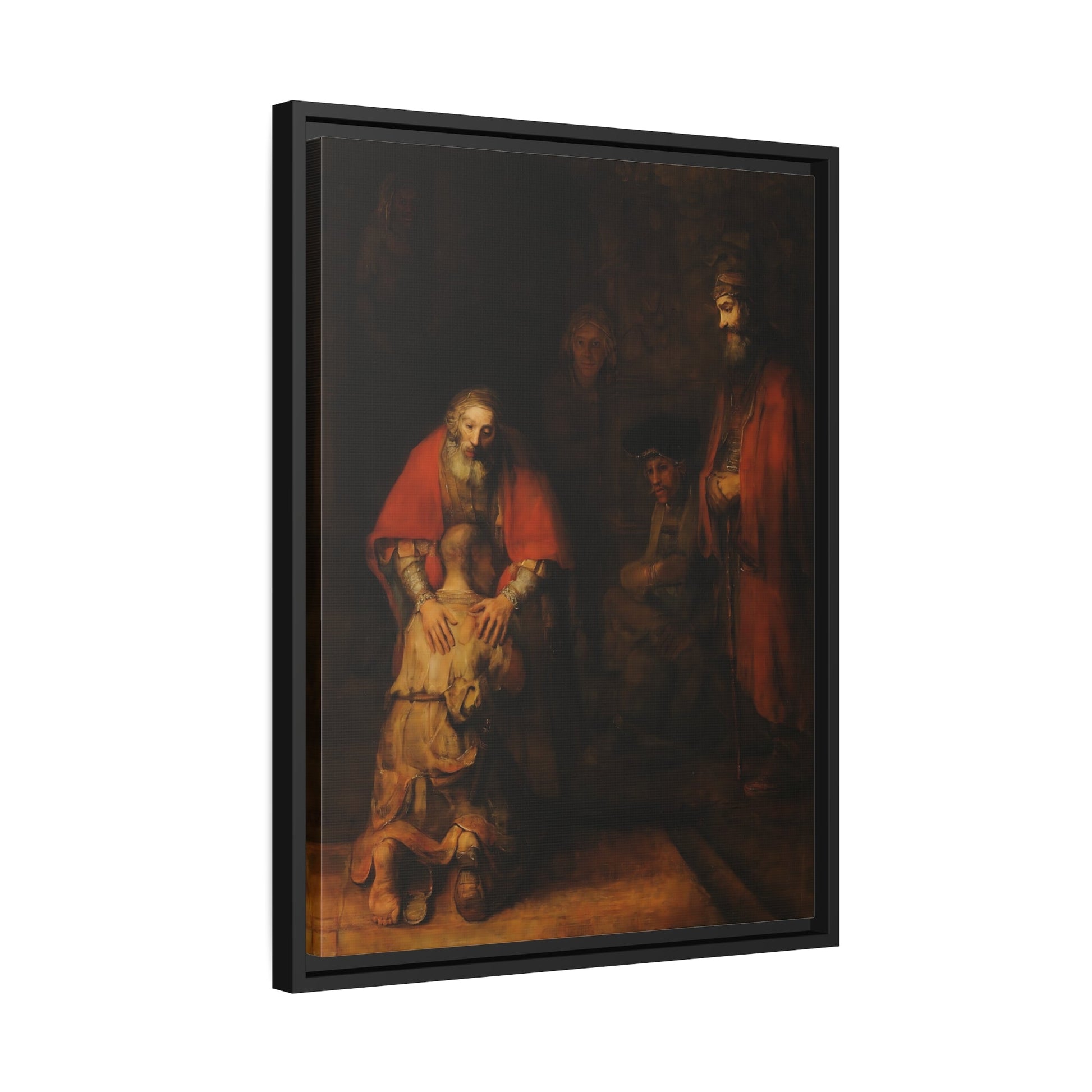 Rembrandt Return of Prodigal Son - Framed Canvas Wall Art Prints