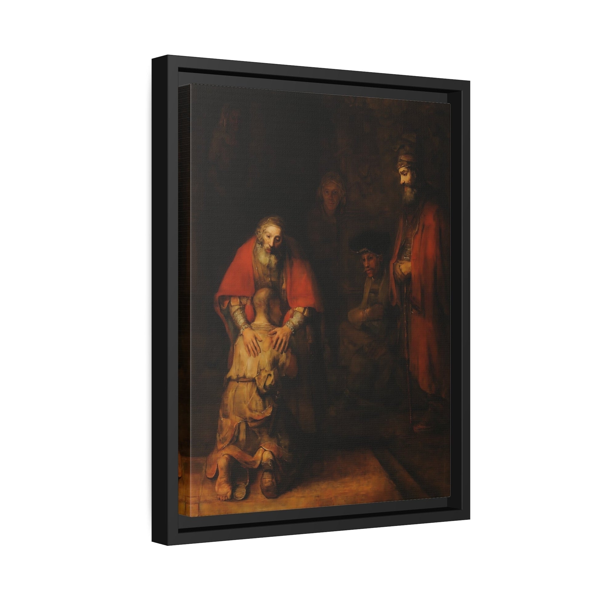 Rembrandt Return of Prodigal Son - Framed Canvas Wall Art Prints