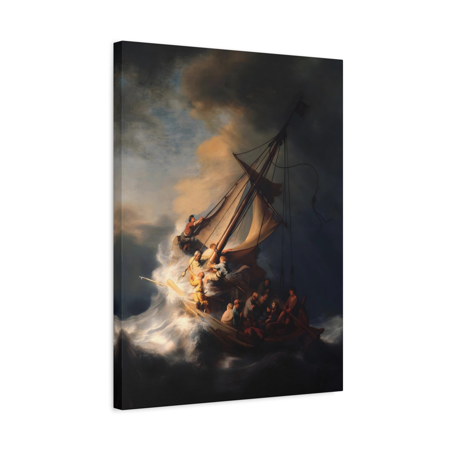 Rembrandt Storm Sea of Galilee - Canvas Wall Art Print Reproduction