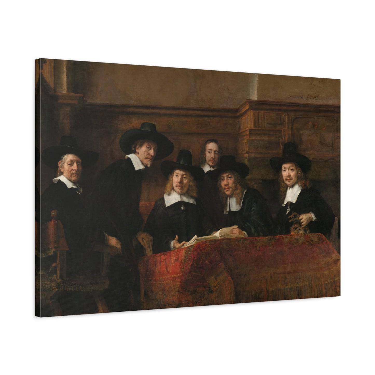 Rembrandt Syndics Drapers Guild - Canvas Wall Art Print Reproduction