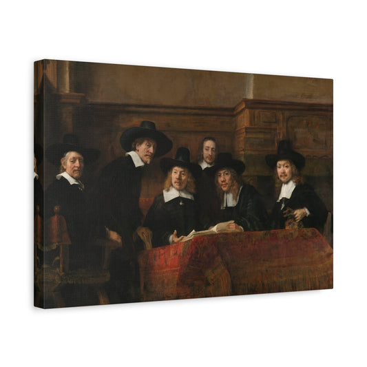 Rembrandt Syndics Drapers Guild - Canvas Wall Art Print Reproduction