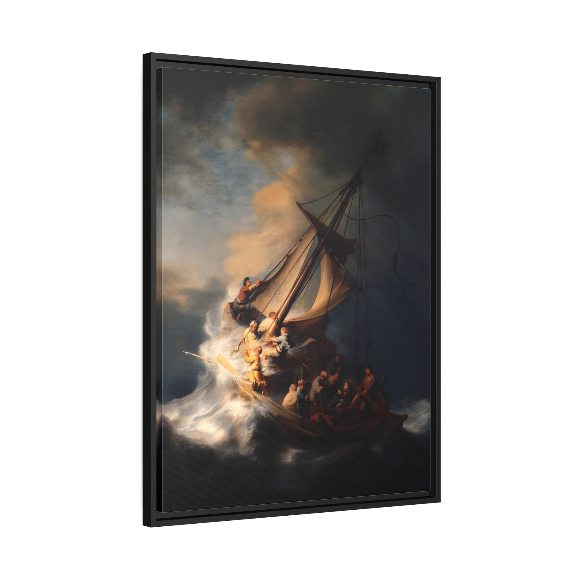 Rembrandt The Storm on the Sea of Galilee - Framed Canvas Art Reproduction