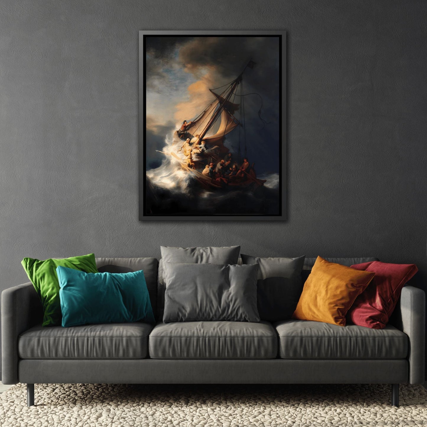 Rembrandt The Storm on the Sea of Galilee - Framed Canvas Art Reproduction