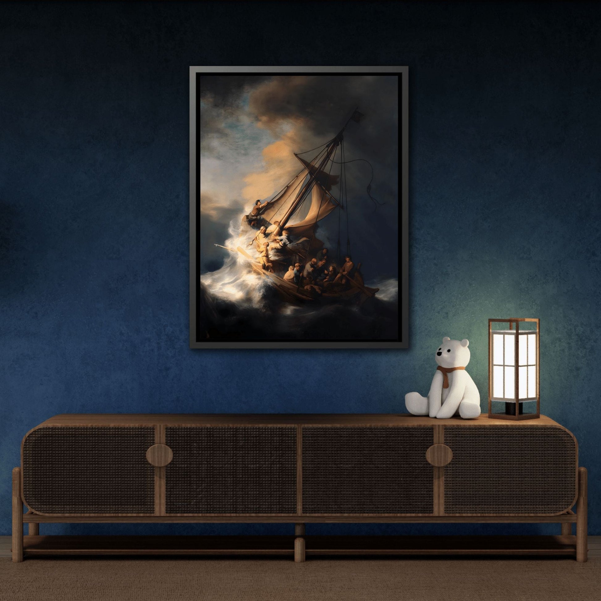 Rembrandt The Storm on the Sea of Galilee - Framed Canvas Art Reproduction