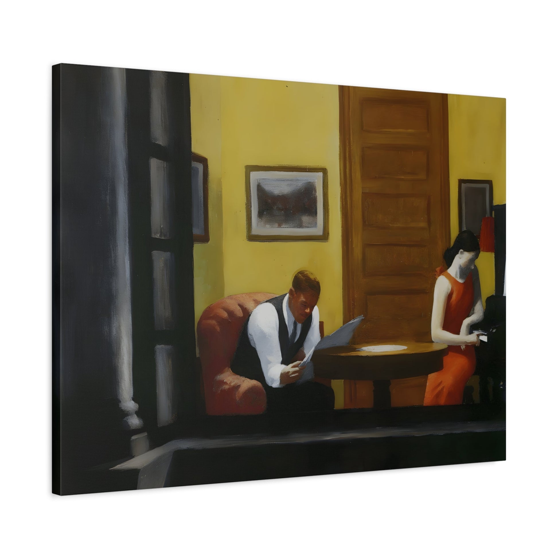 Room in New York Hopper Canvas Wall Art Print