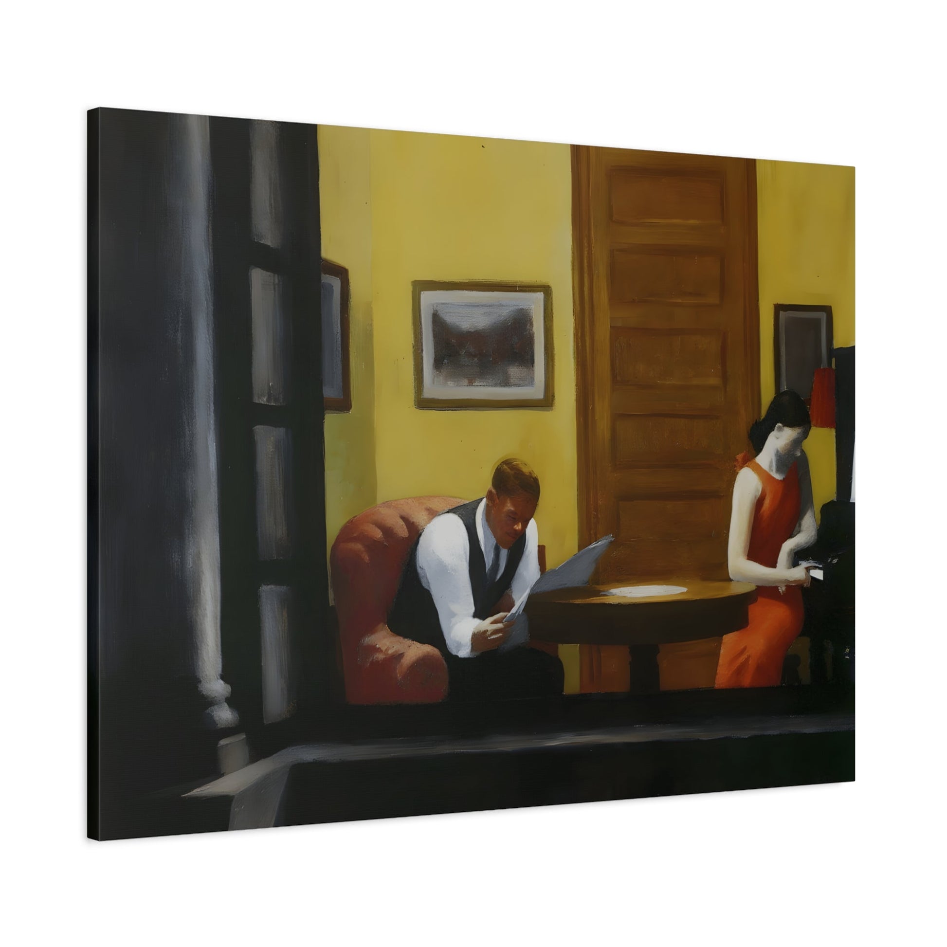 Room in New York Hopper Canvas Wall Art Print