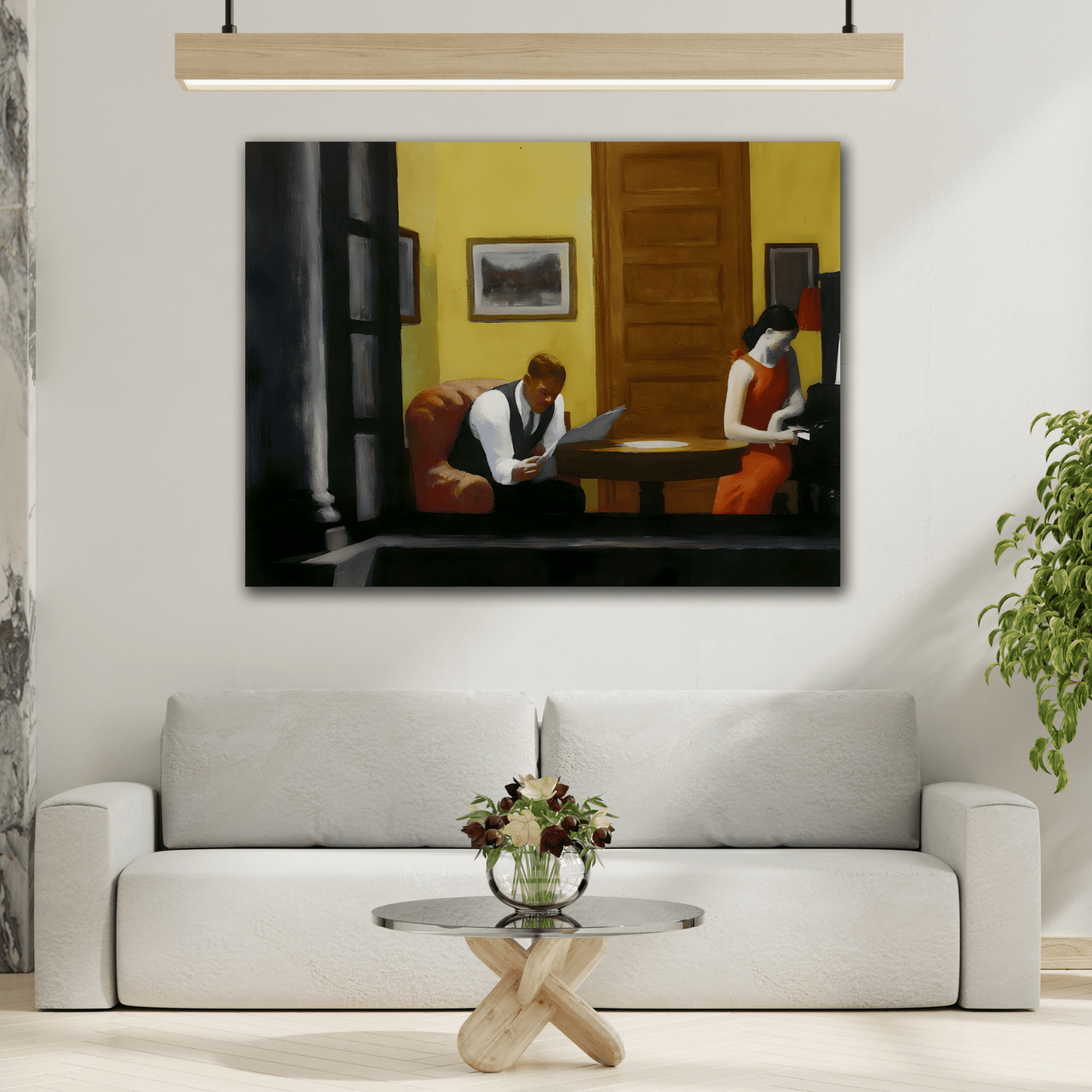 Room in New York Hopper Canvas Wall Art Print