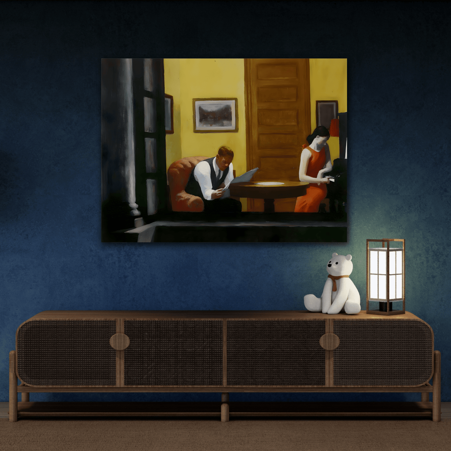 Room in New York Hopper Canvas Wall Art Print