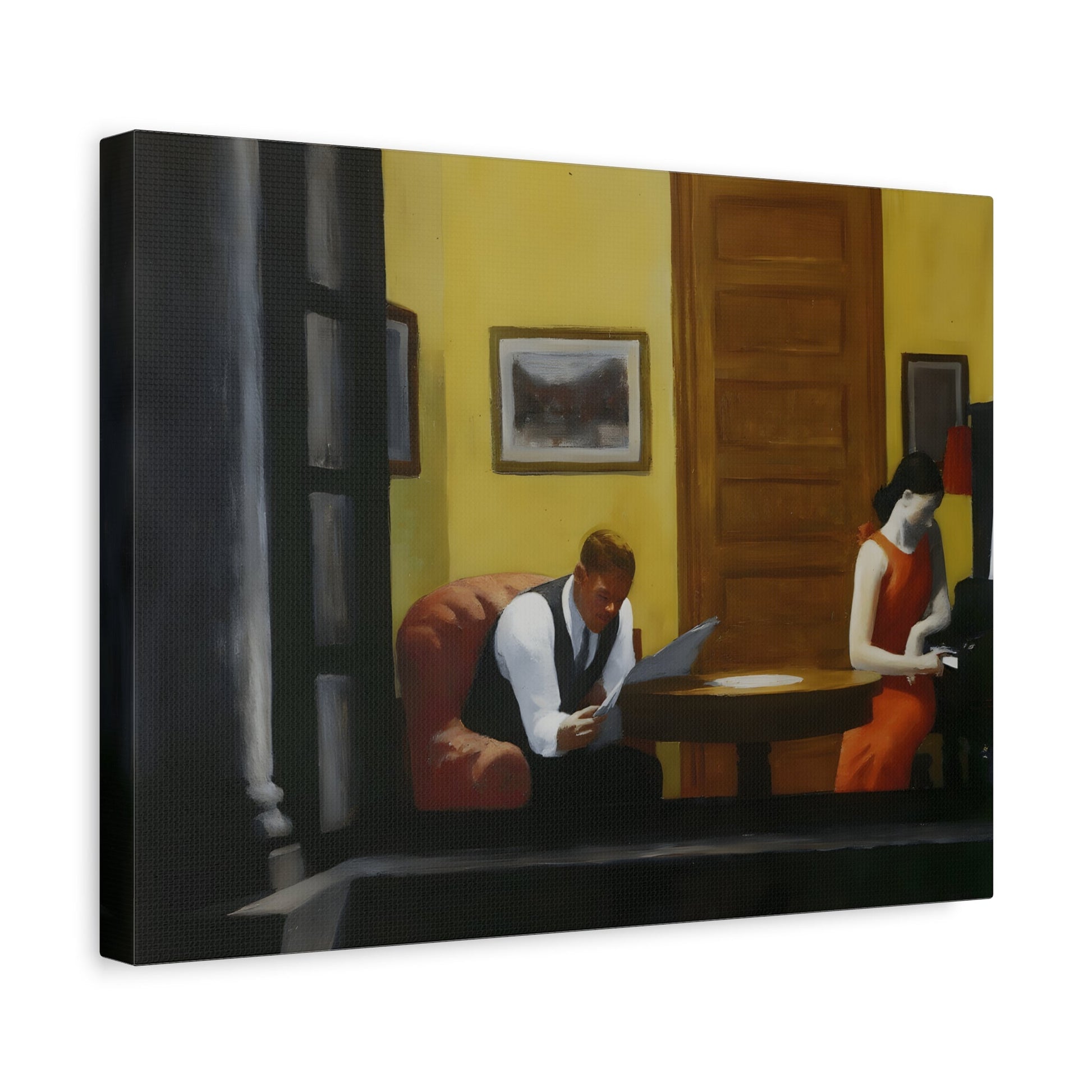 Room in New York Hopper Canvas Wall Art Print