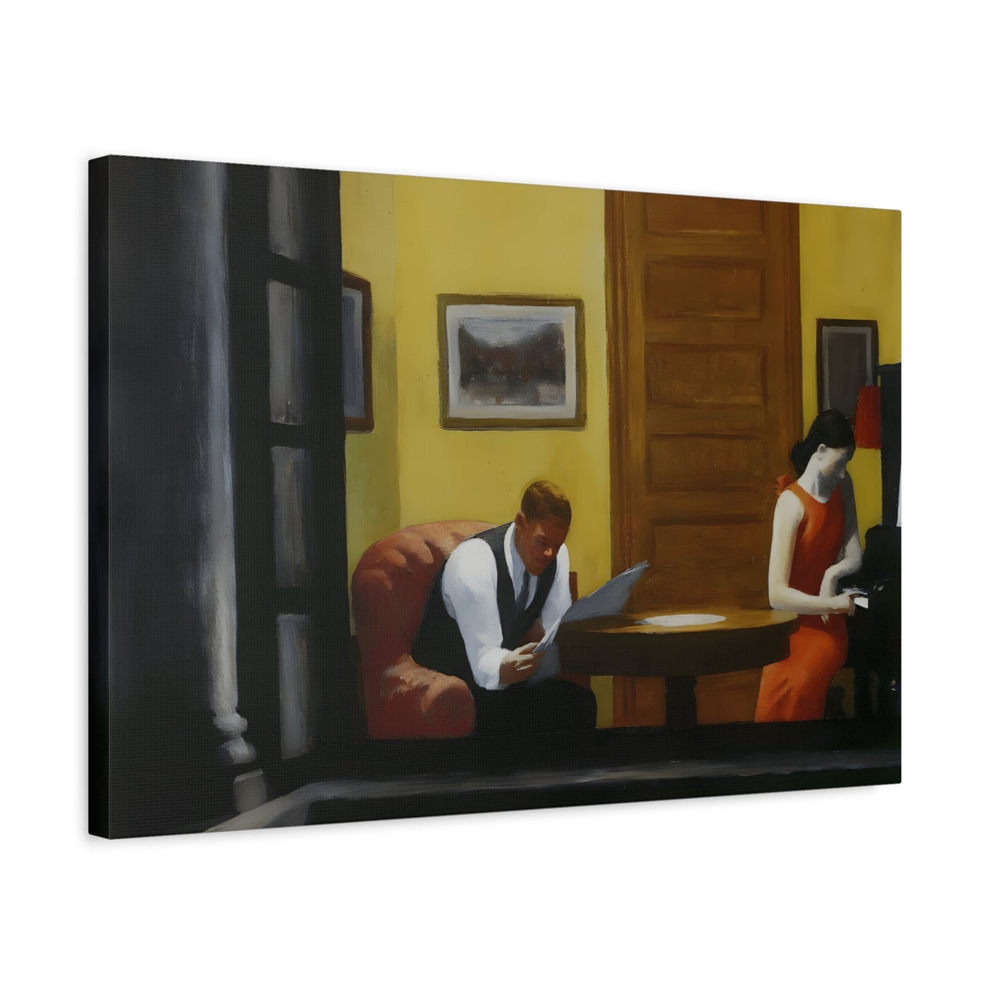 Room in New York Hopper Canvas Wall Art Print