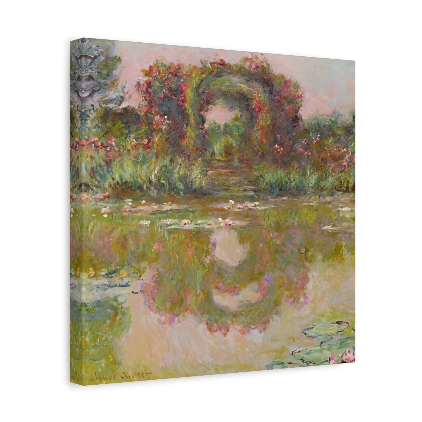 Rose Arches Canvas Wall Art Print - Square Claude Monet Prints Reproduction