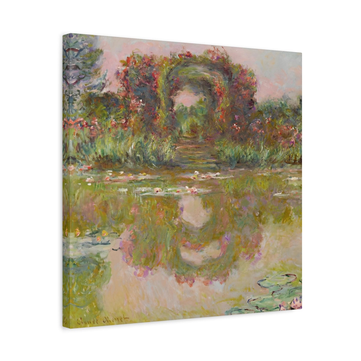 Rose Arches Canvas Wall Art Print - Square Claude Monet Prints Reproduction