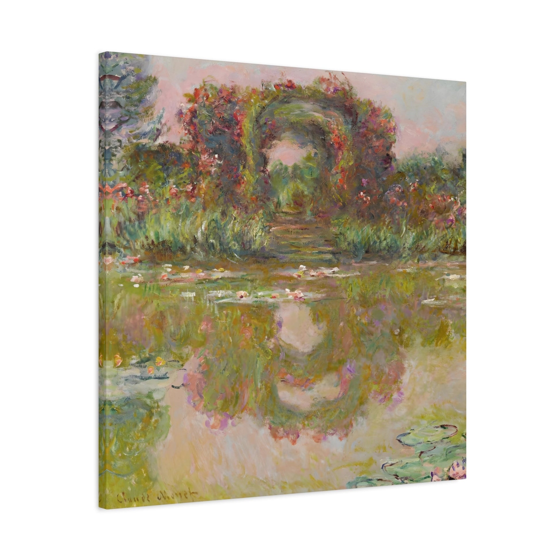 Rose Arches Canvas Wall Art Print - Square Claude Monet Prints Reproduction