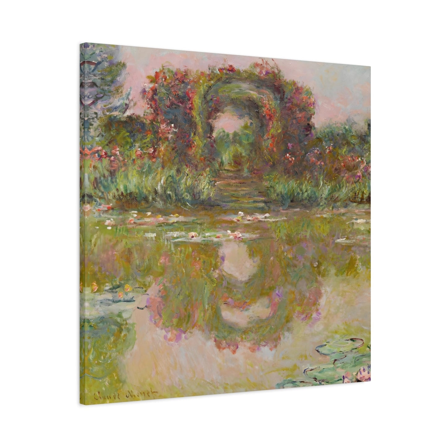 Rose Arches Canvas Wall Art Print - Square Claude Monet Prints Reproduction