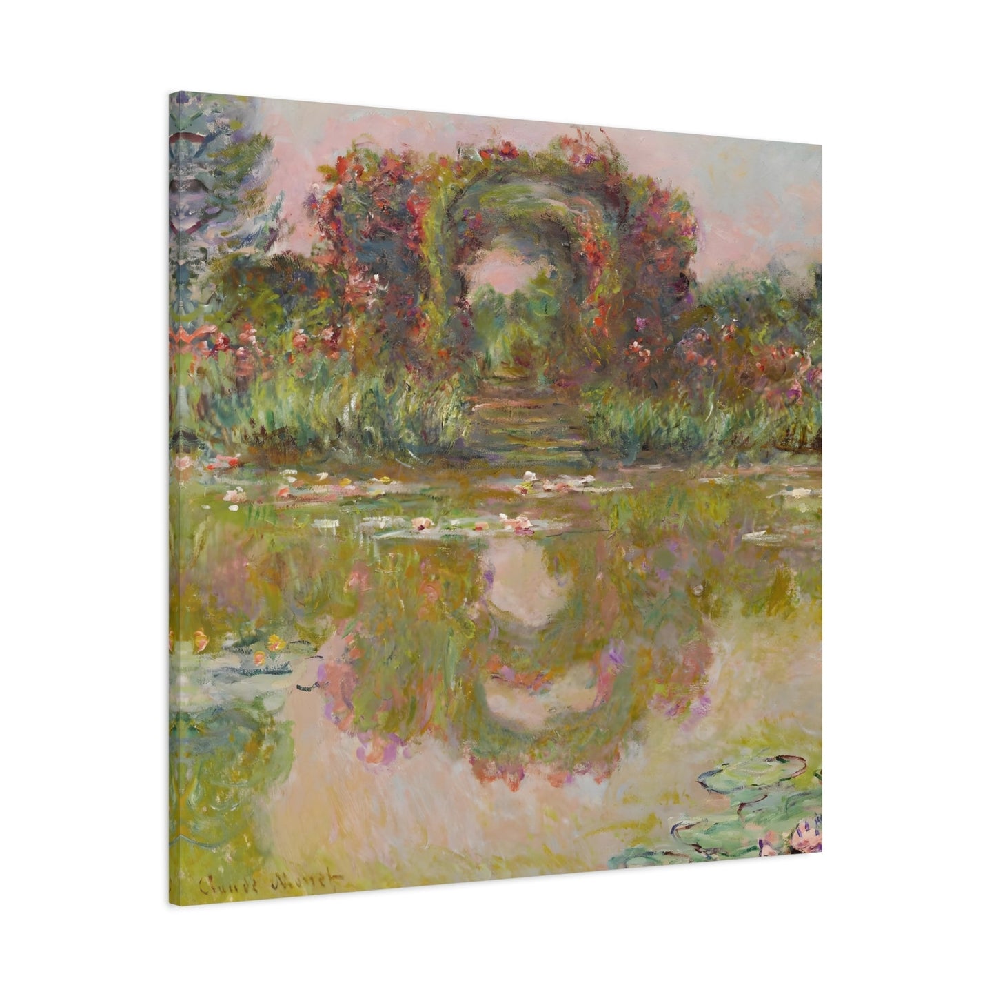 Rose Arches Canvas Wall Art Print - Square Claude Monet Prints Reproduction