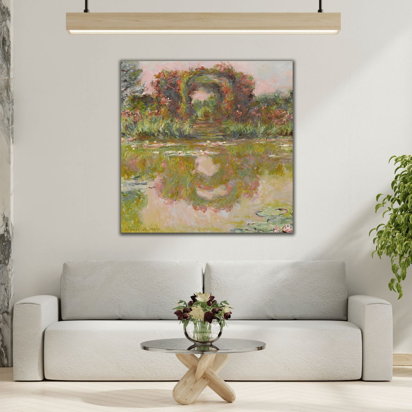 Rose Arches Canvas Wall Art Print - Square Claude Monet Prints Reproduction