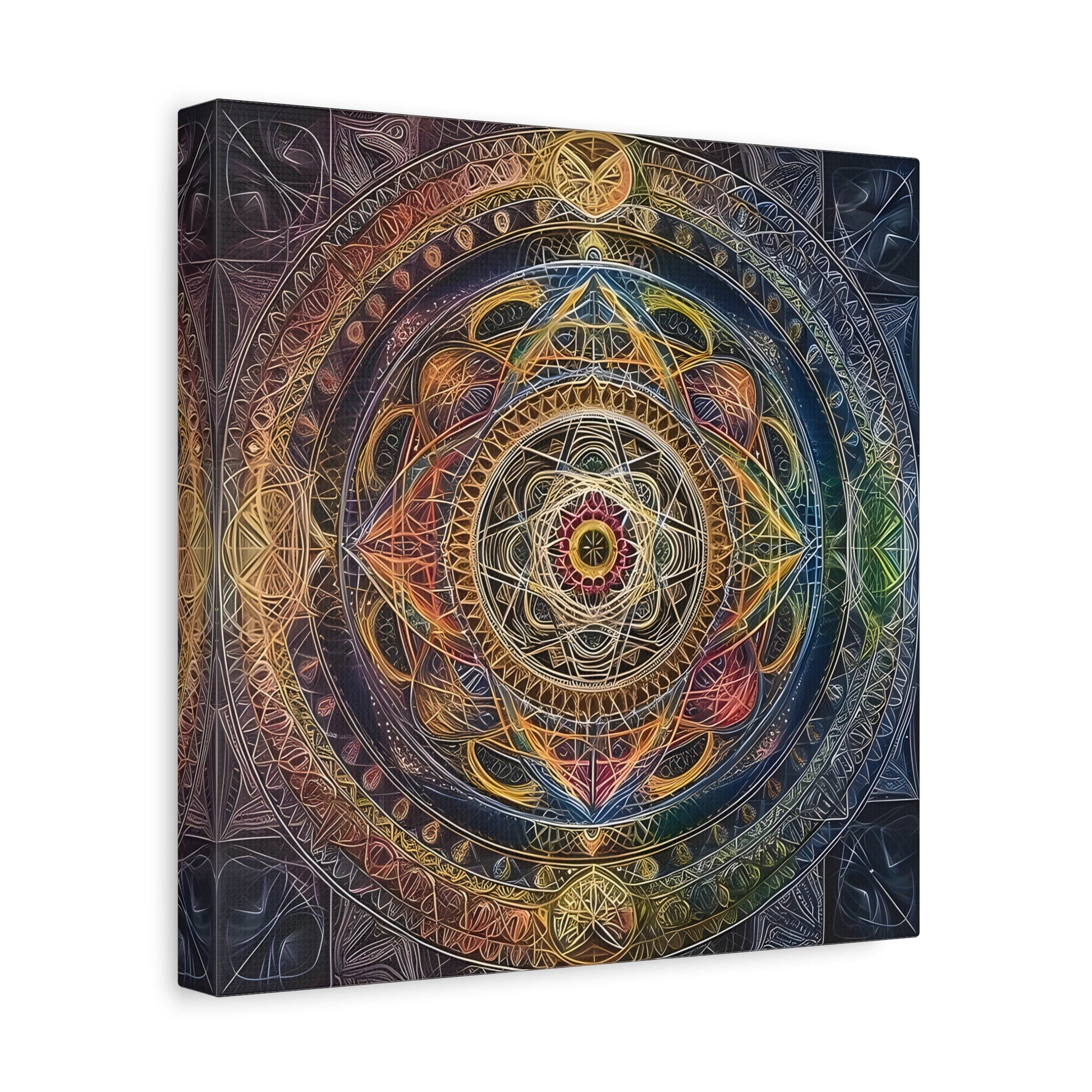 Sacred Geometry Wall Art Canvas Print Ancient Wisdom Seed of Life