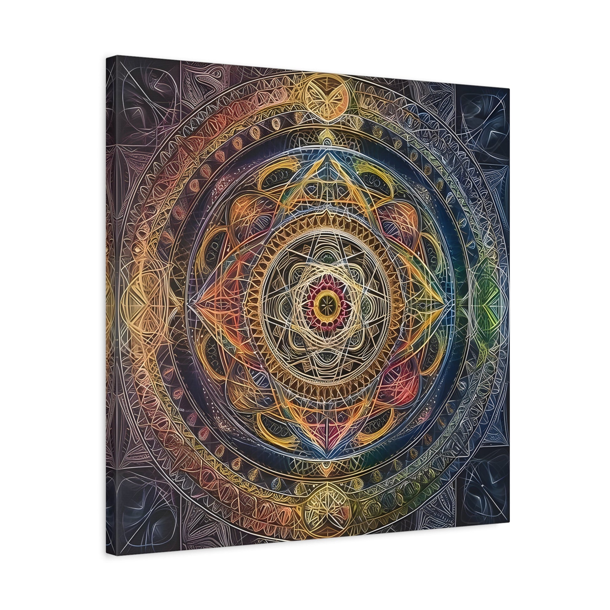 Sacred Geometry Wall Art Canvas Print Ancient Wisdom Seed of Life