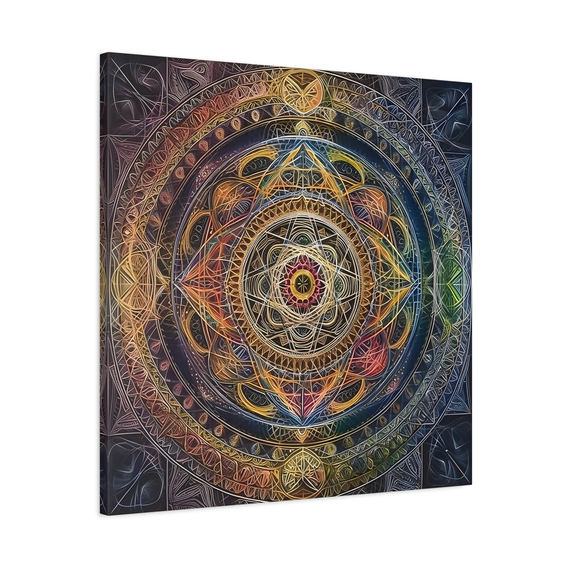 Sacred Geometry Wall Art Canvas Print Ancient Wisdom Seed of Life