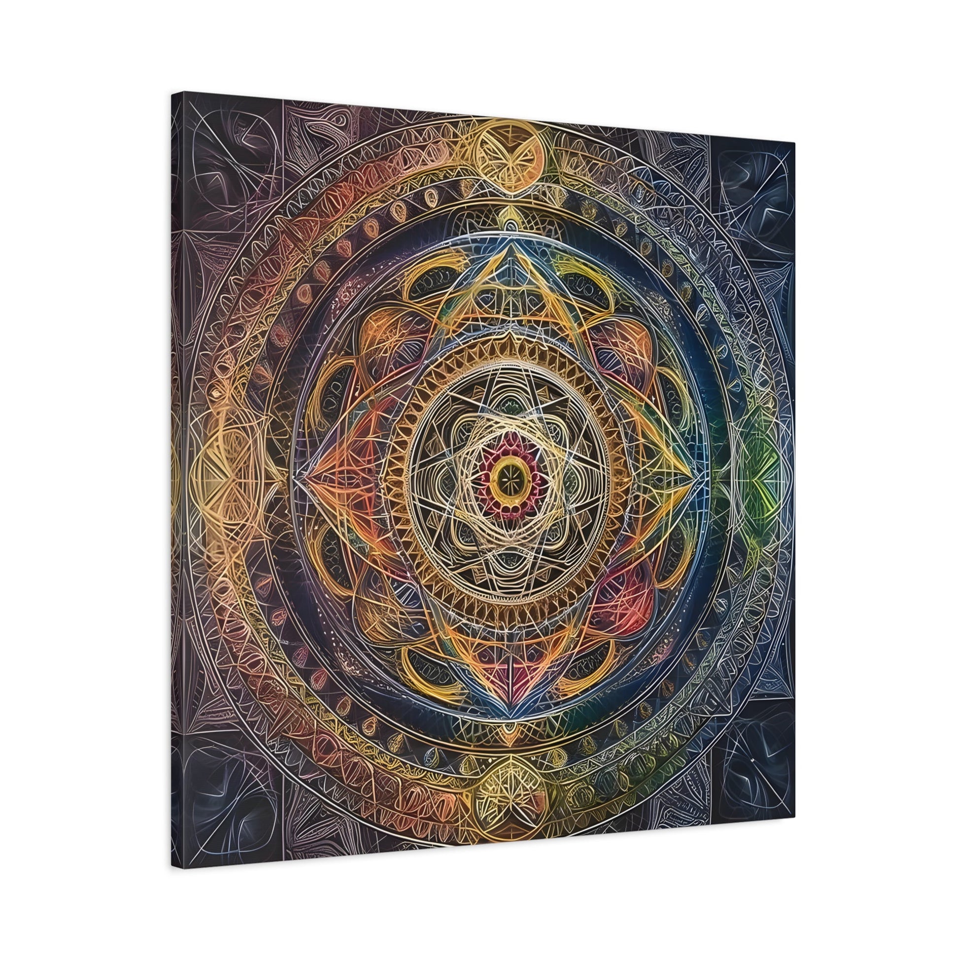 Sacred Geometry Wall Art Canvas Print Ancient Wisdom Seed of Life