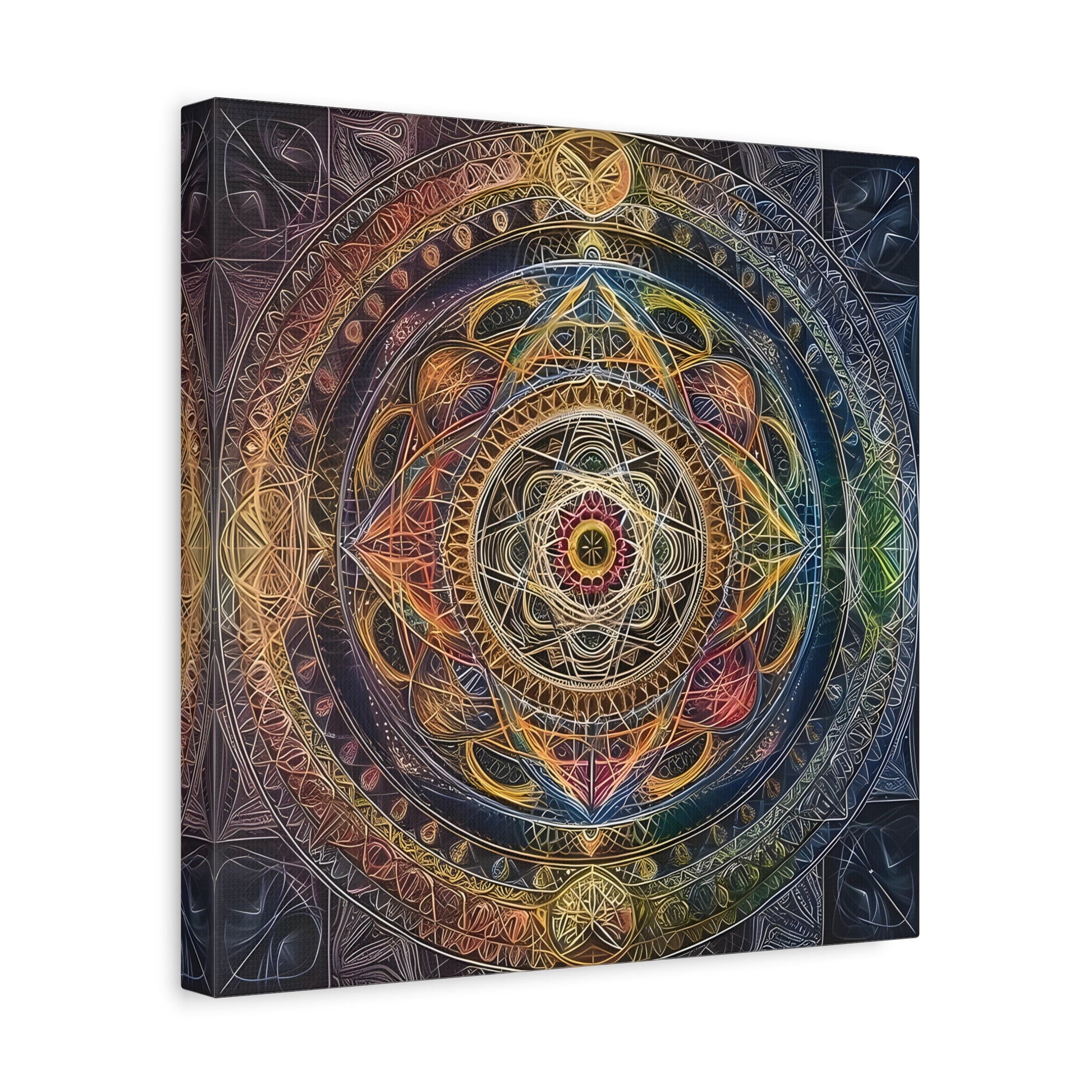 Sacred Geometry Wall Art Canvas Print Ancient Wisdom Seed of Life