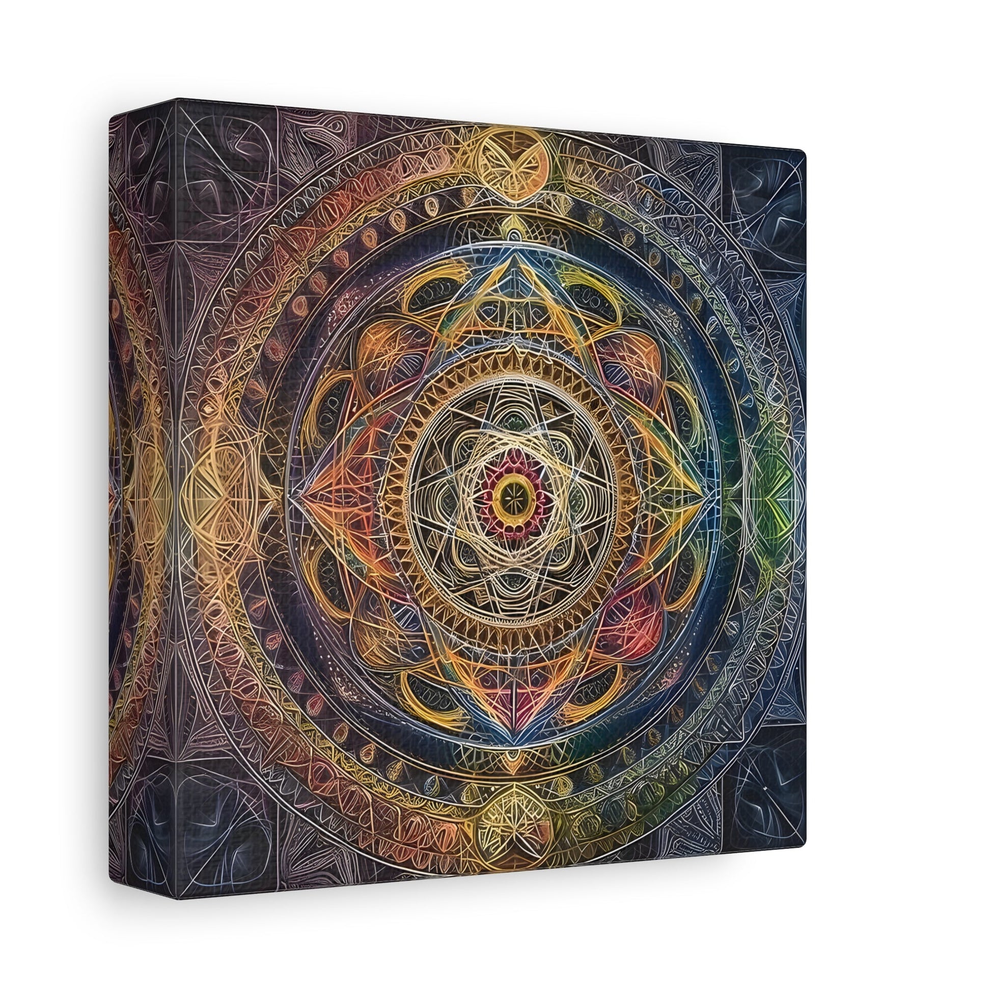 Sacred Geometry Wall Art Canvas Print Ancient Wisdom Seed of Life