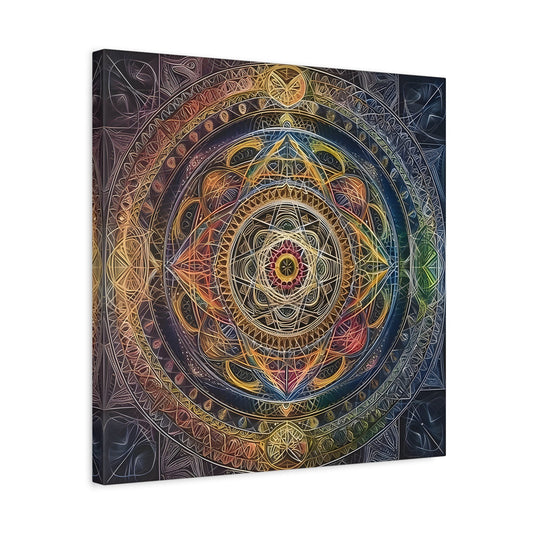 Sacred Geometry Wall Art Canvas Print Ancient Wisdom Seed of Life
