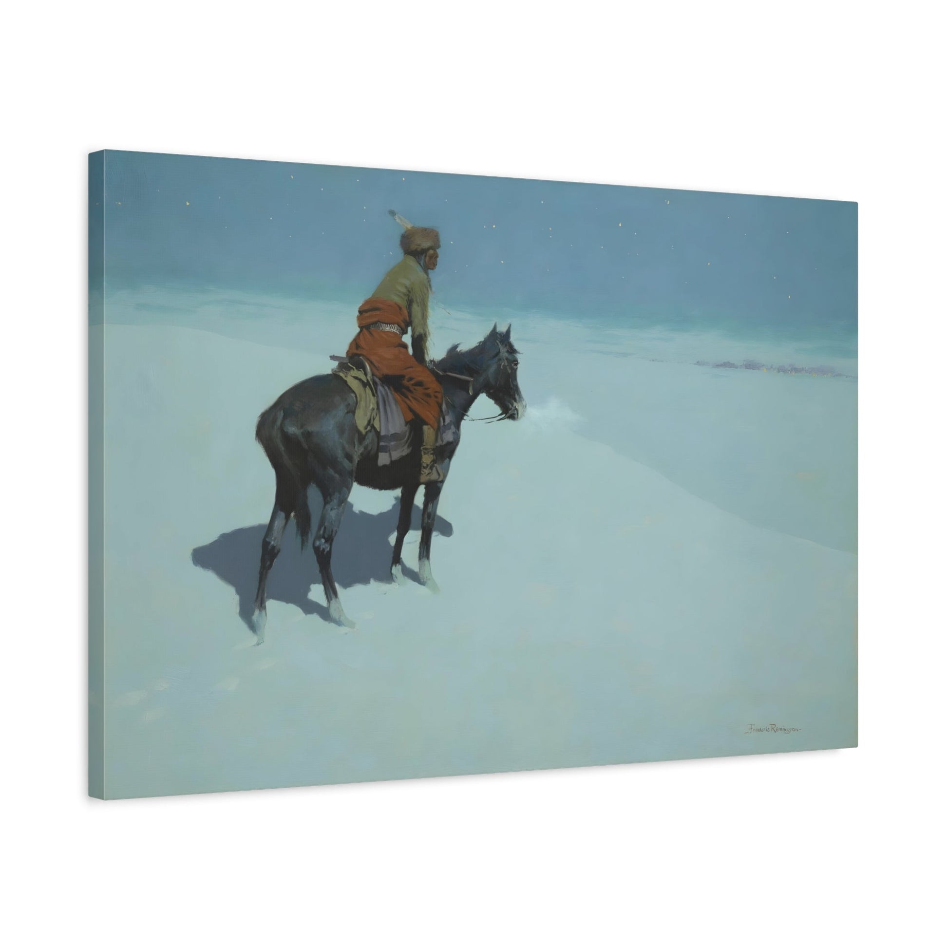 Scout Friends or Foes Wall Art Prints - Western Remington Canvas Print