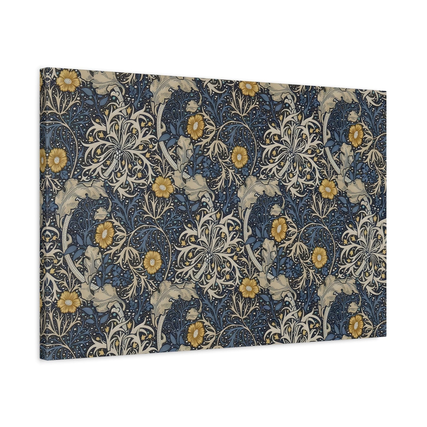 Seaweed Harmony Canvas Art - Vintage William Morris Maritime Elegant Design