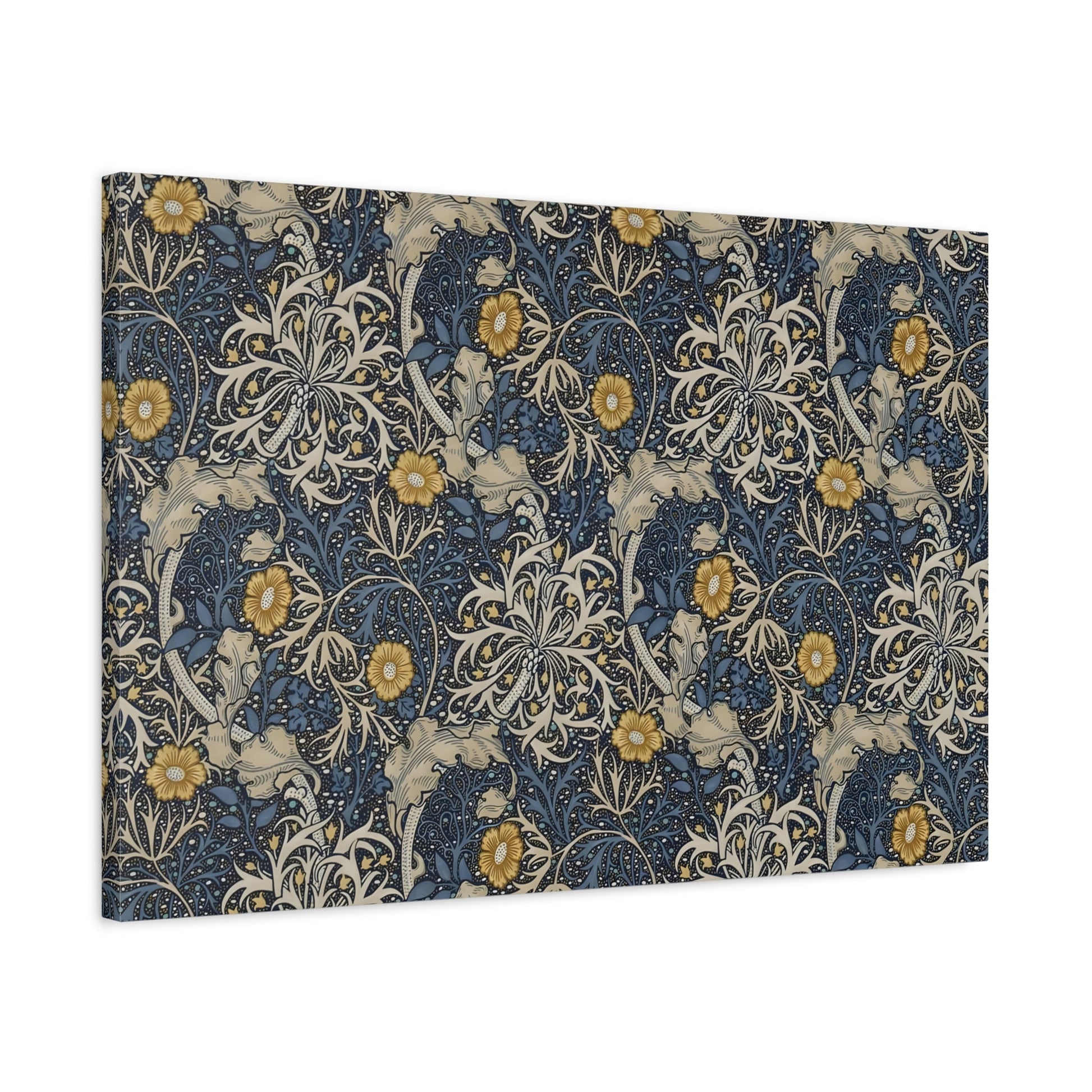 Seaweed Harmony Canvas Art - Vintage William Morris Maritime Elegant Design