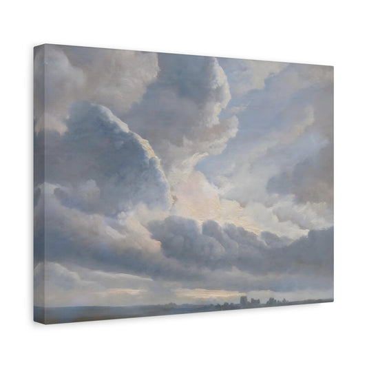 Simon Denis Study of Clouds with a Sunset - Canvas Art Print Cloud Symphony Nature