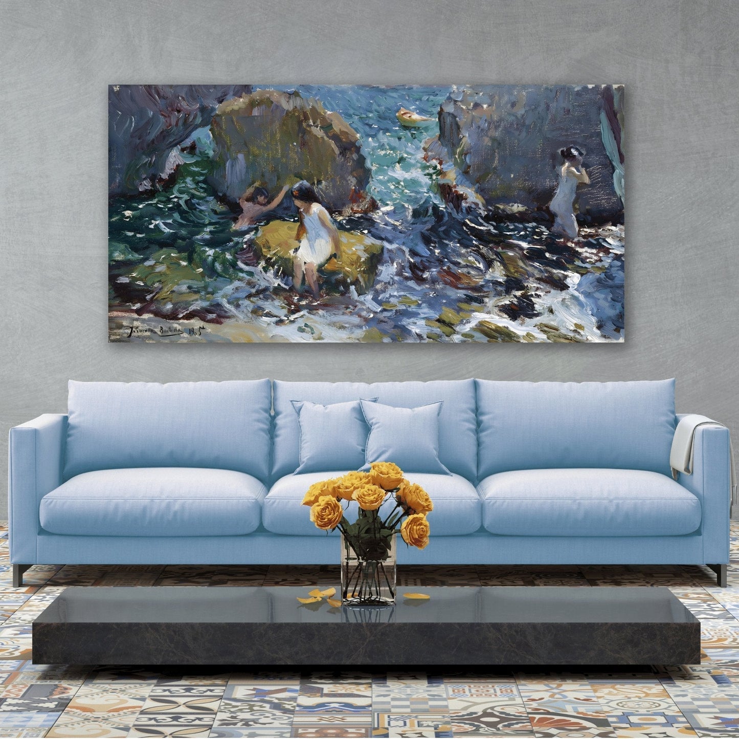 Sorolla Canvas Print - Spanish Summer Beach Wall Art Prints