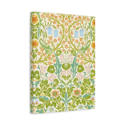 Spring Flower Canvas Print - Morris Vintage Leaves Wall Art