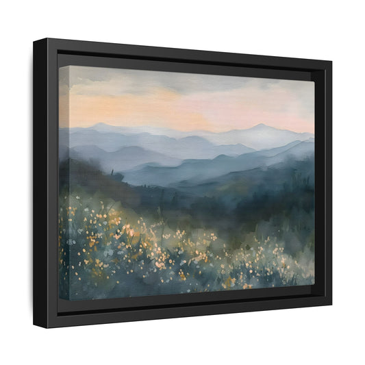 Spring Flowers Watercolor Smoky Mountains Wal Art Canvas Print