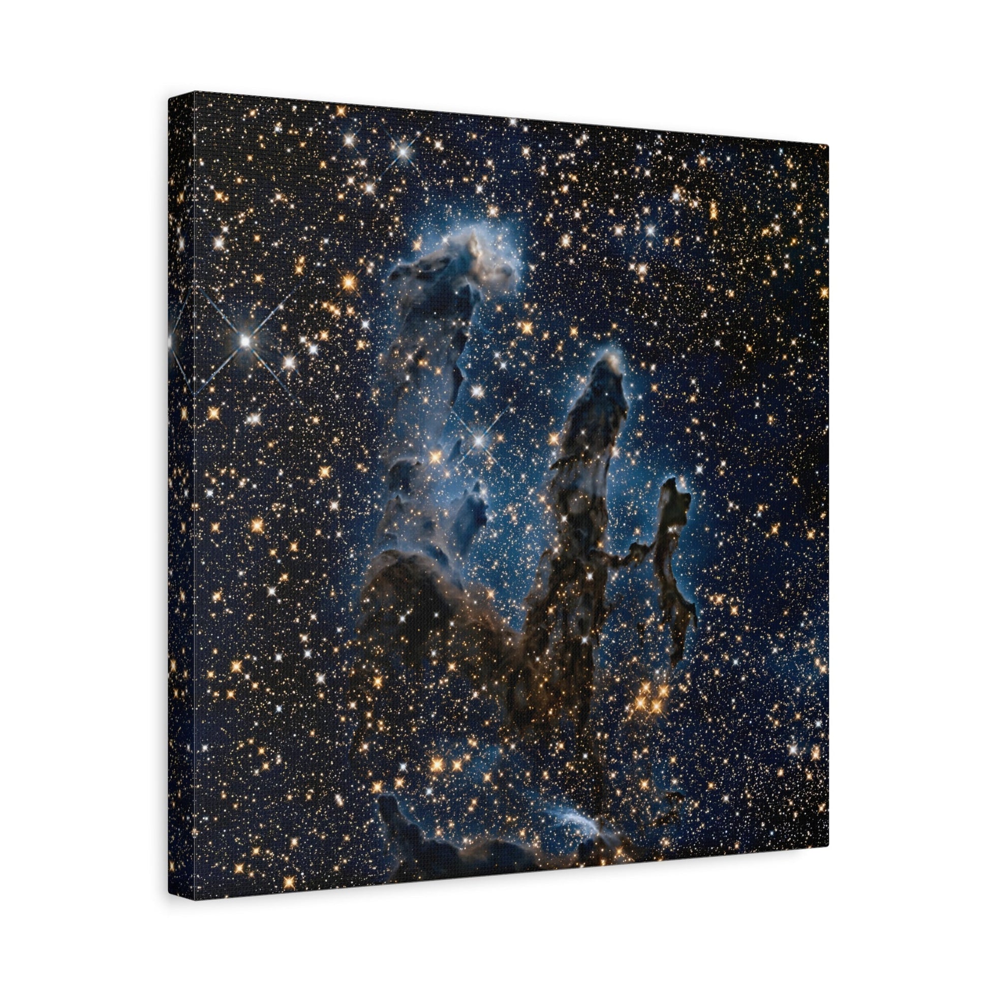 Square Framed NASA Canvas Prints - Hubble Captures Iconic Pillars of Creation in Deep Space Wall Art