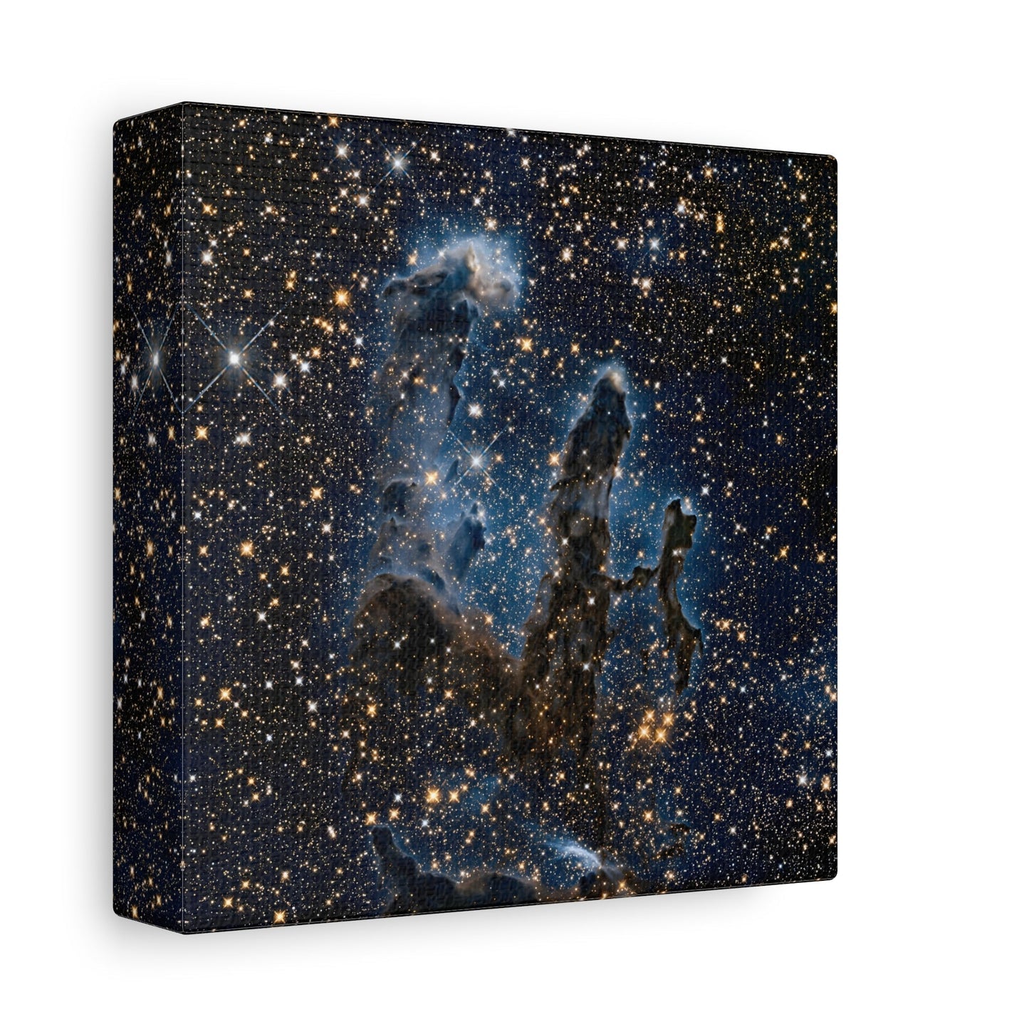 Square Framed NASA Canvas Prints - Hubble Captures Iconic Pillars of Creation in Deep Space Wall Art