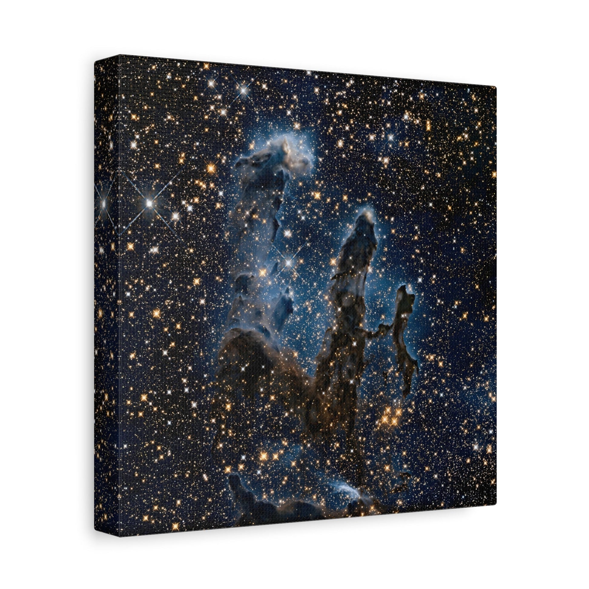 Square Framed NASA Canvas Prints - Hubble Captures Iconic Pillars of Creation in Deep Space Wall Art