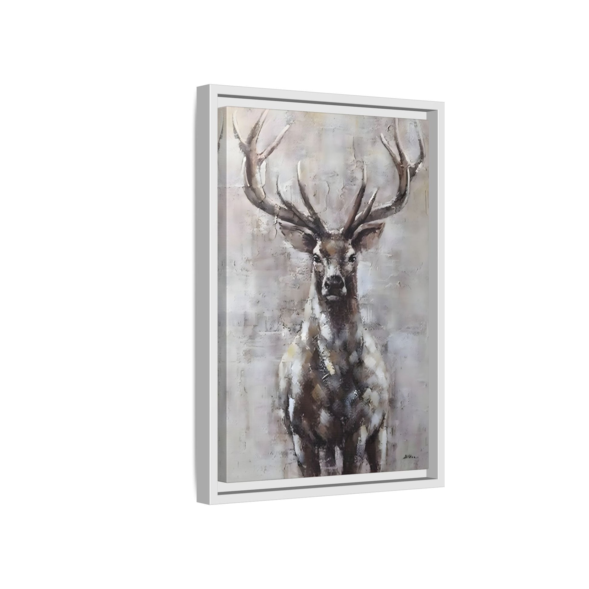 Stunning Framed Deer Canvas Art - Wall Decoration for Rustic Homes