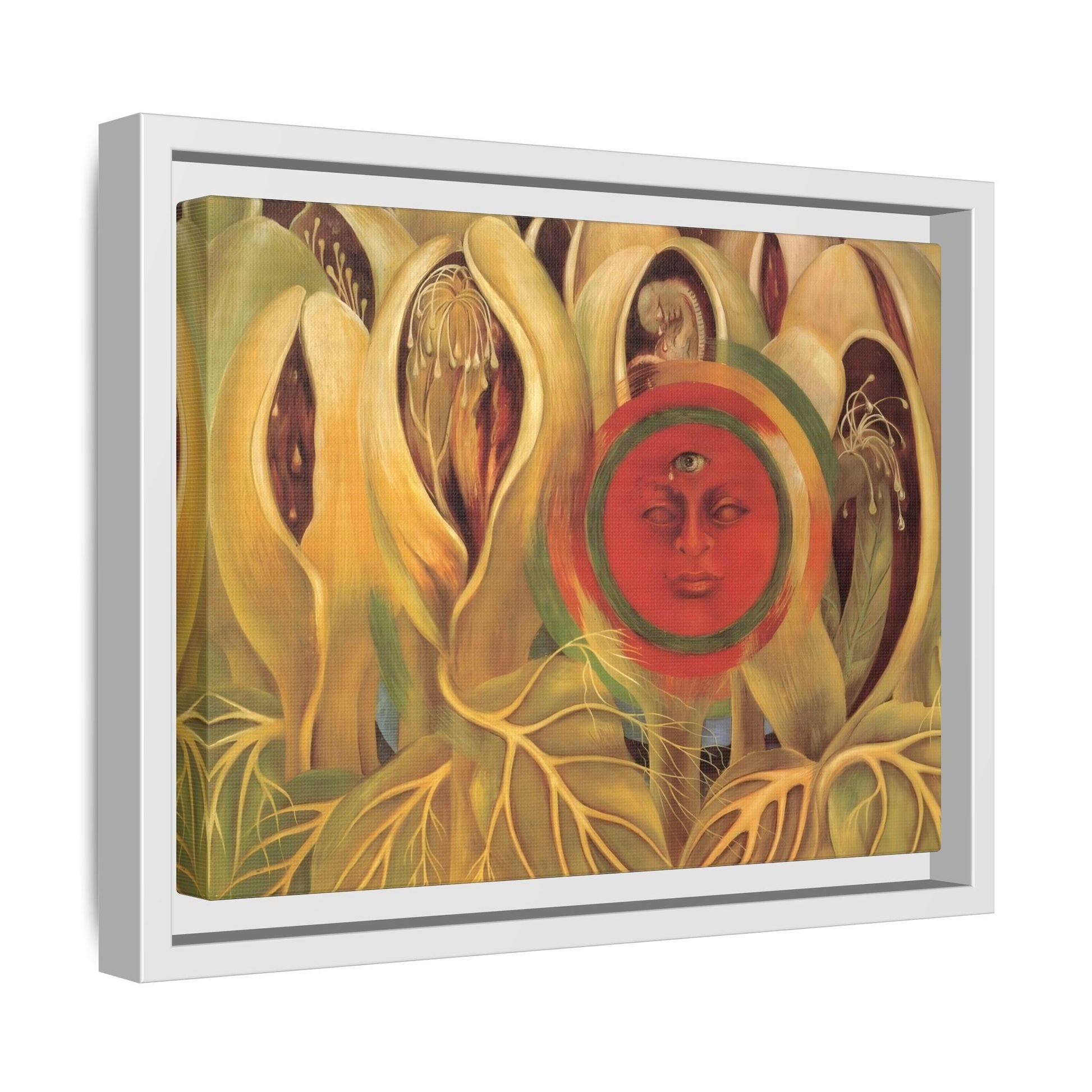 Sun and Life Canvas Print - Framed Kahlo Wall Art Painting