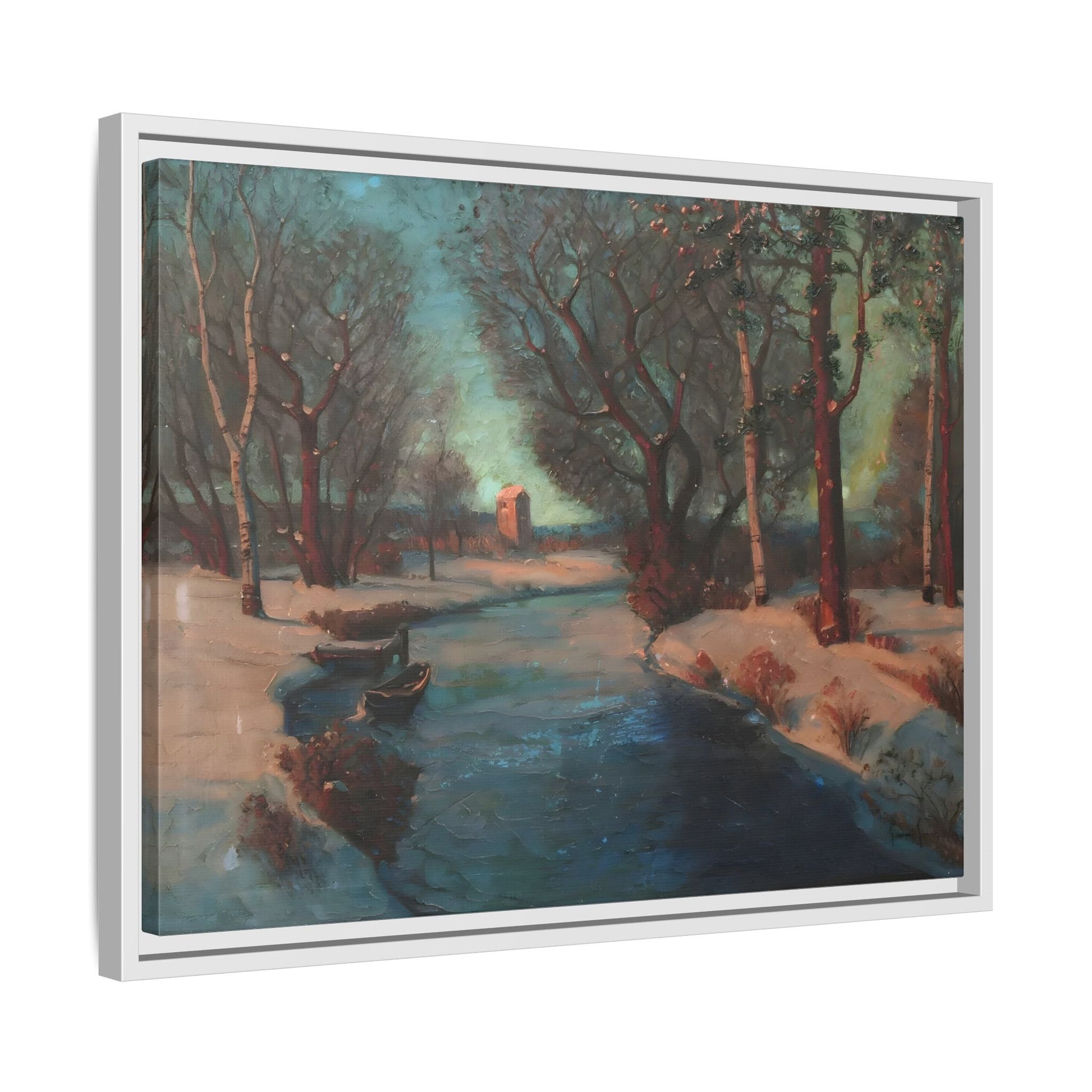 Svend Svendsen Norwegian River Mill Stream Canvas Wall Art Print