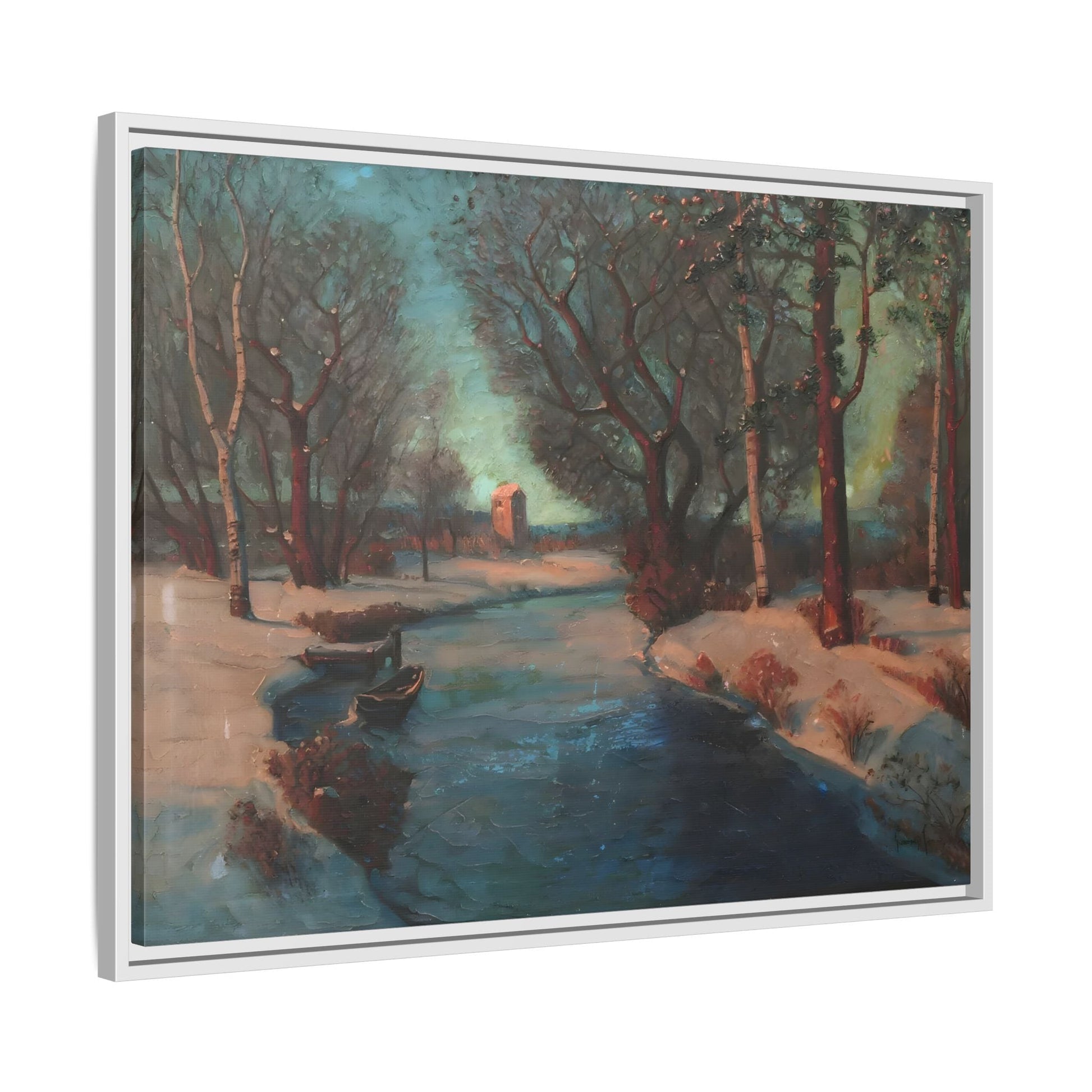 Svend Svendsen Norwegian River Mill Stream Canvas Wall Art Print