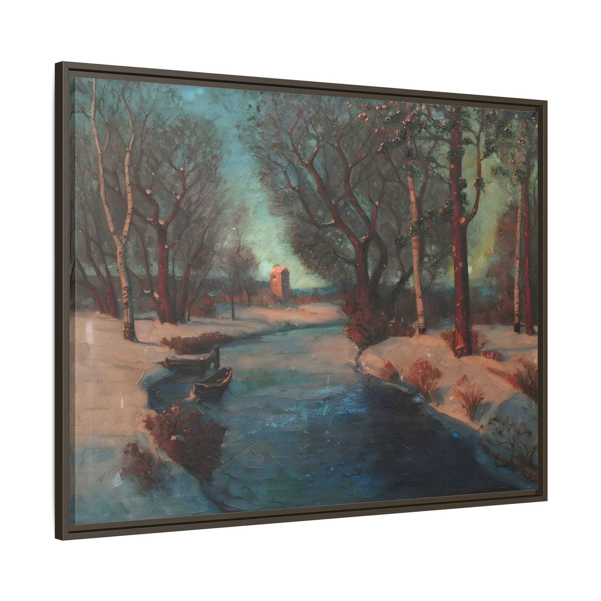 Svend Svendsen Norwegian River Mill Stream Canvas Wall Art Print