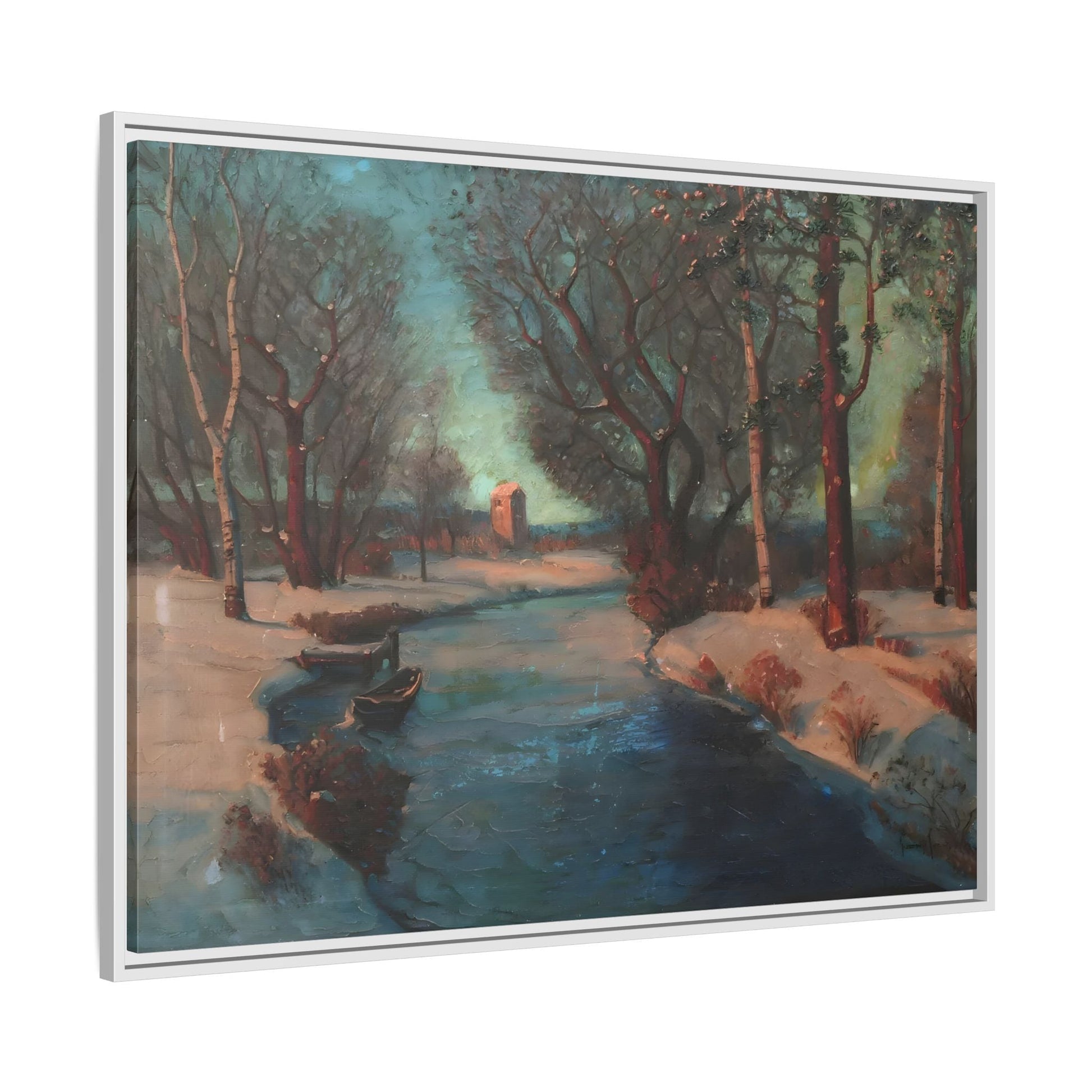 Svend Svendsen Norwegian River Mill Stream Canvas Wall Art Print