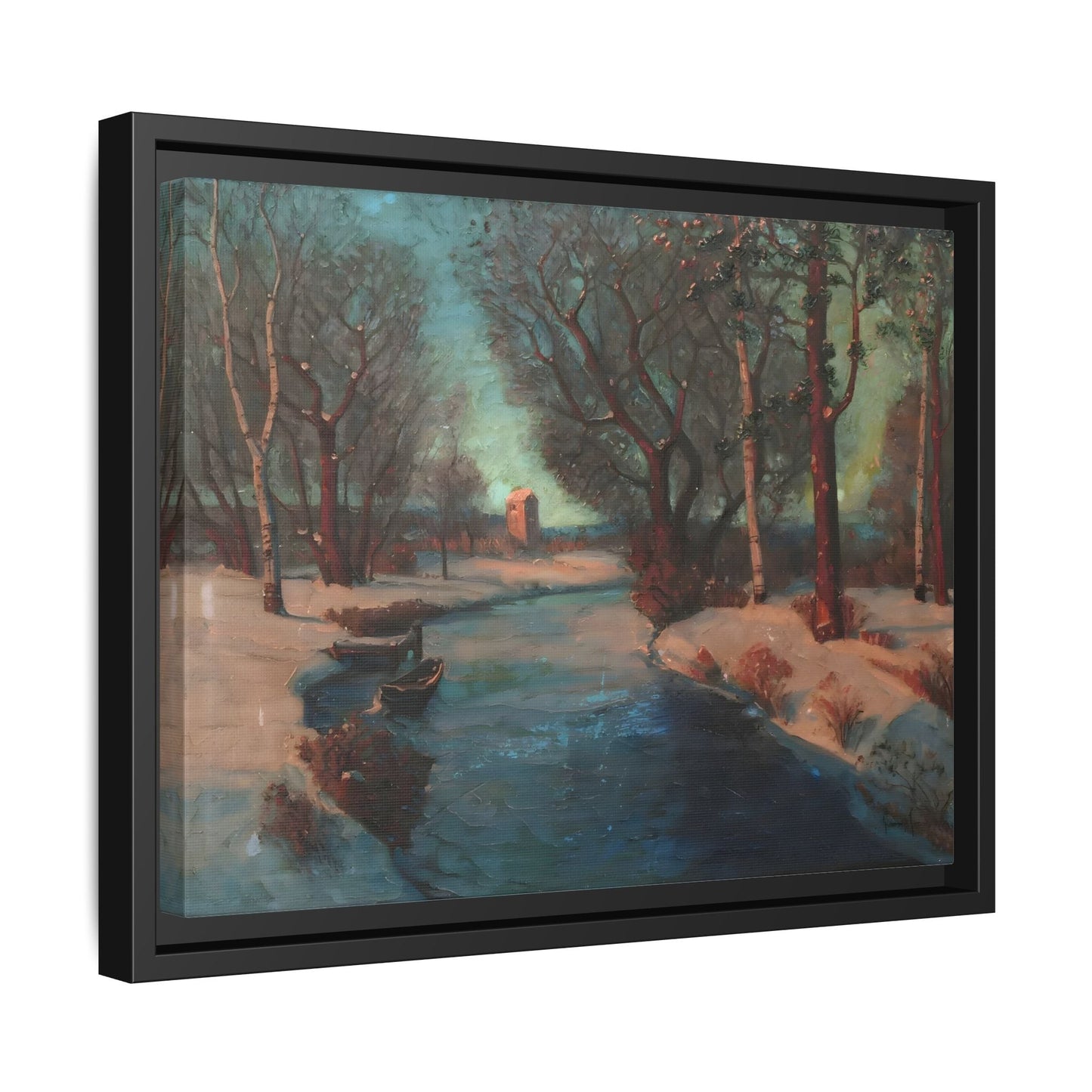 Svend Svendsen Norwegian River Mill Stream Canvas Wall Art Print
