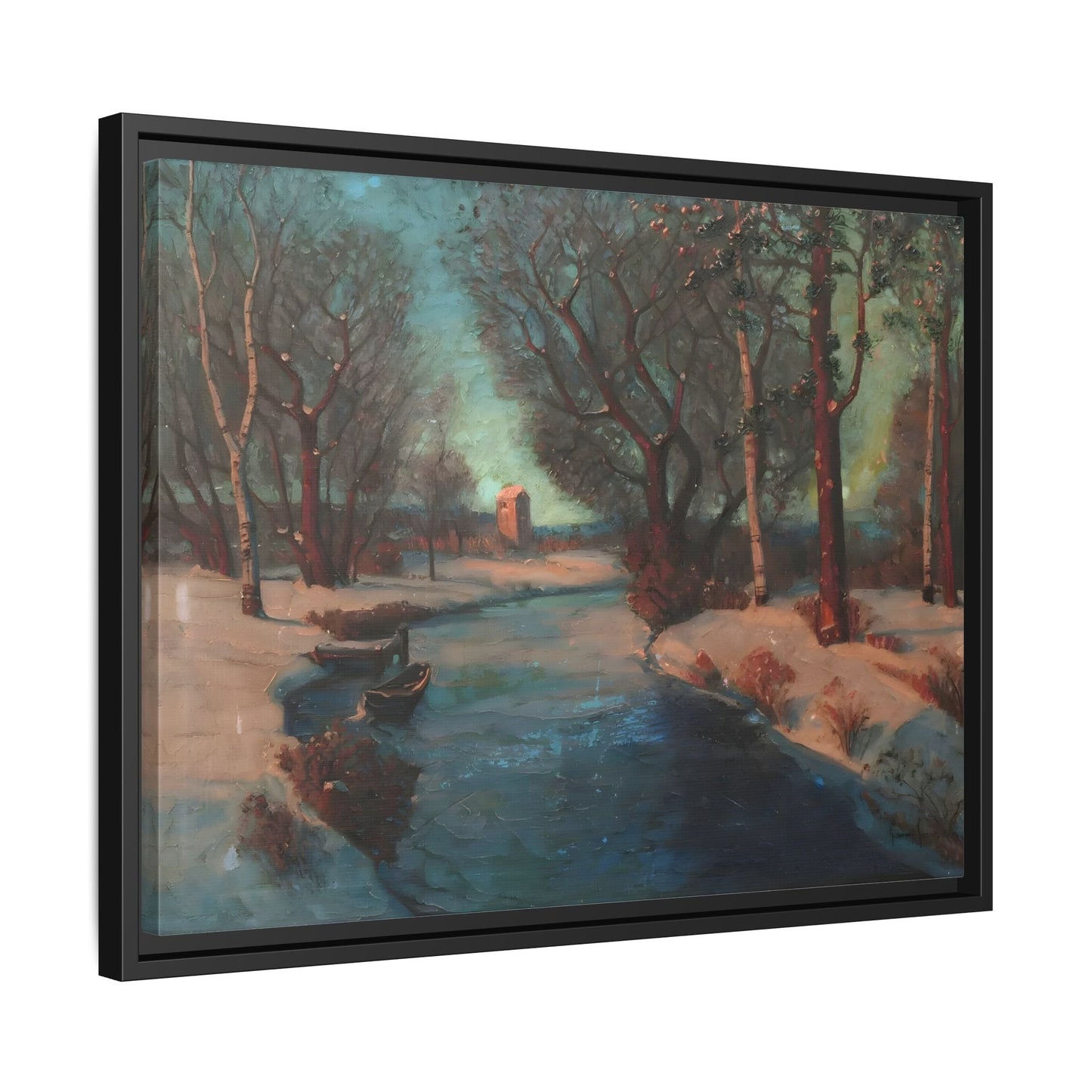 Svend Svendsen Norwegian River Mill Stream Canvas Wall Art Print
