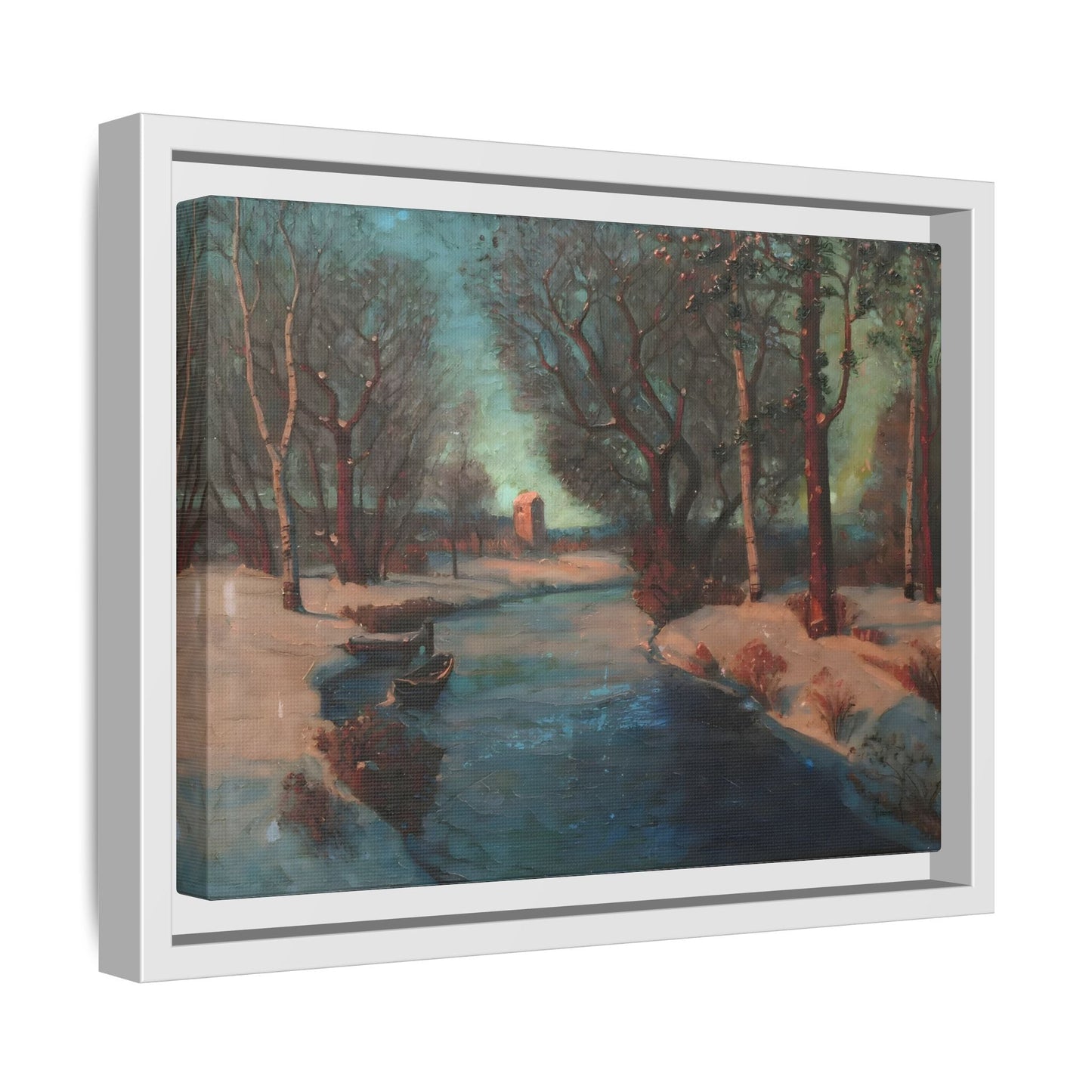 Svend Svendsen Norwegian River Mill Stream Canvas Wall Art Print
