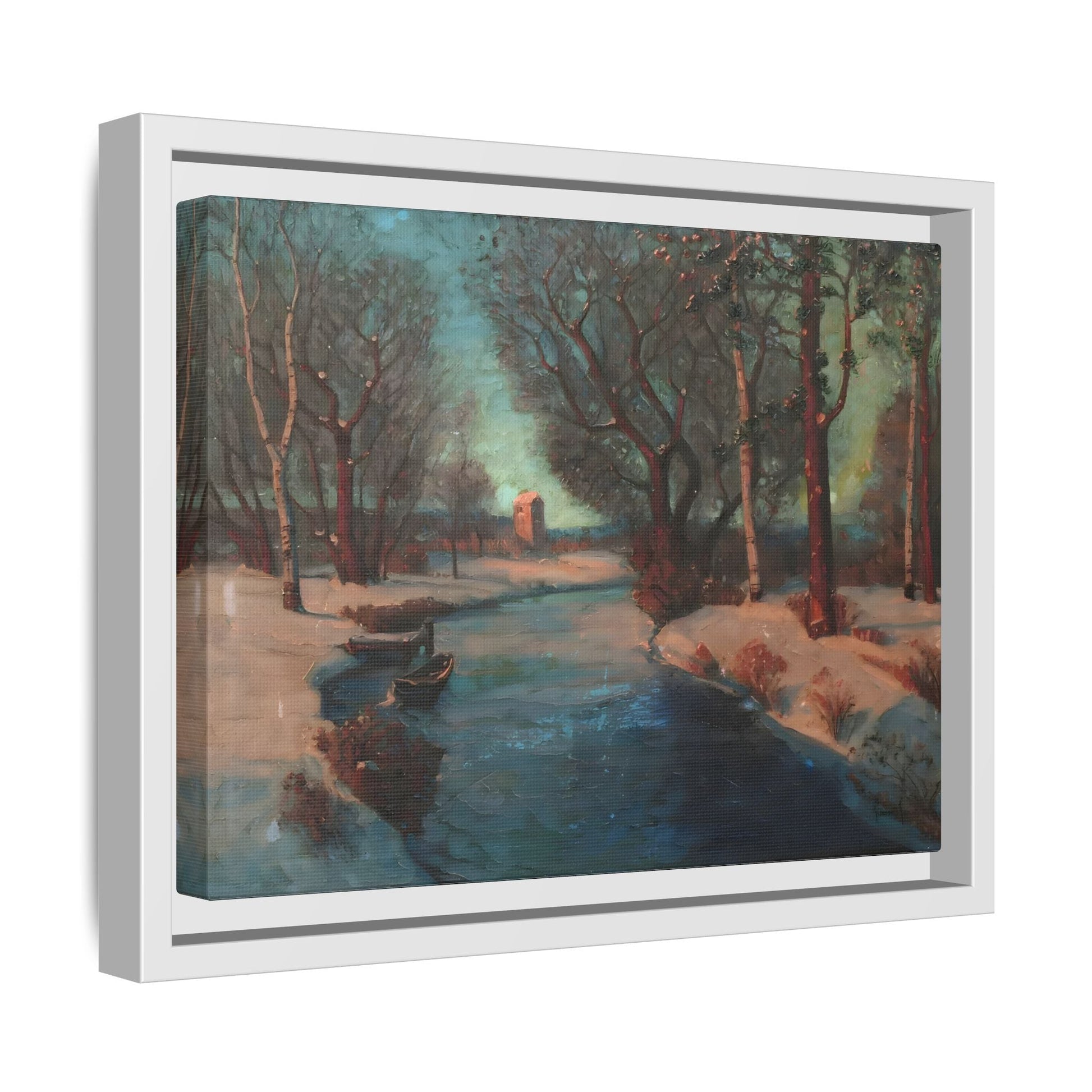 Svend Svendsen Norwegian River Mill Stream Canvas Wall Art Print