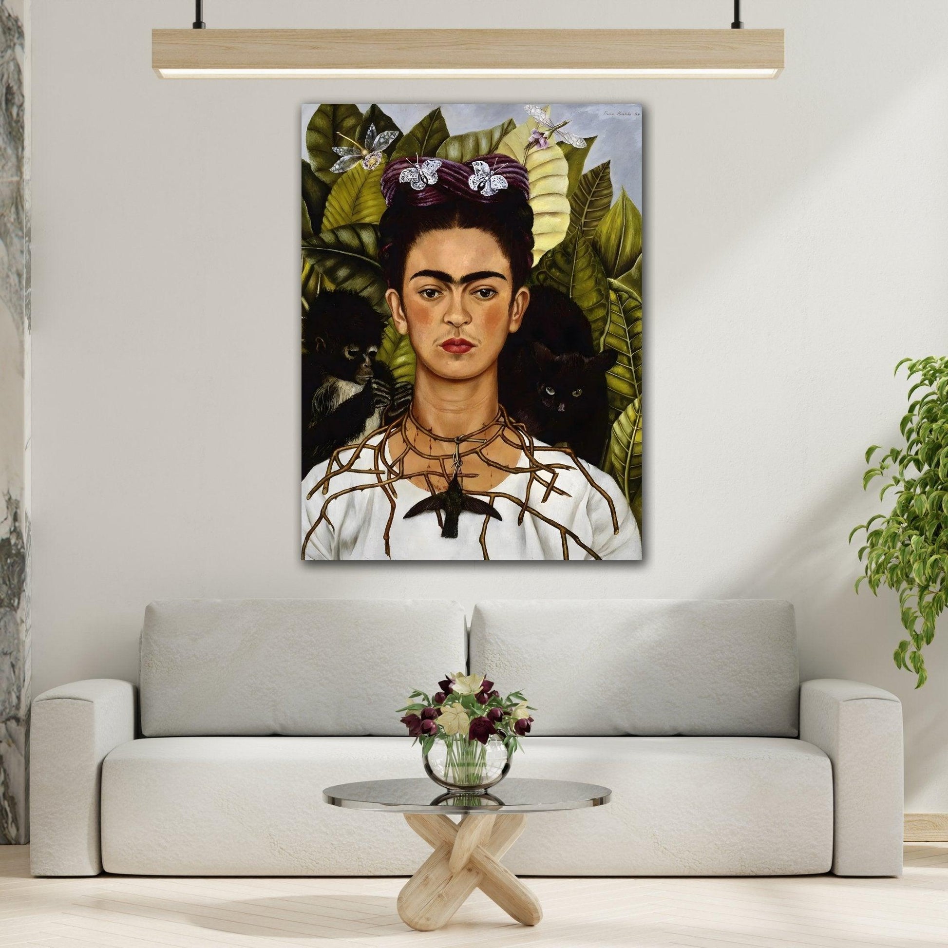 Thorn Necklace Hummingbird Mexican Kahlo Canvas Print