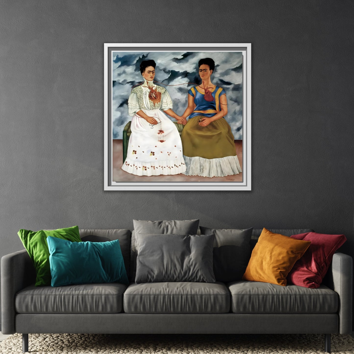 Two Fridas Canvas Prints - Famous Mexican Kahlo Wall Art