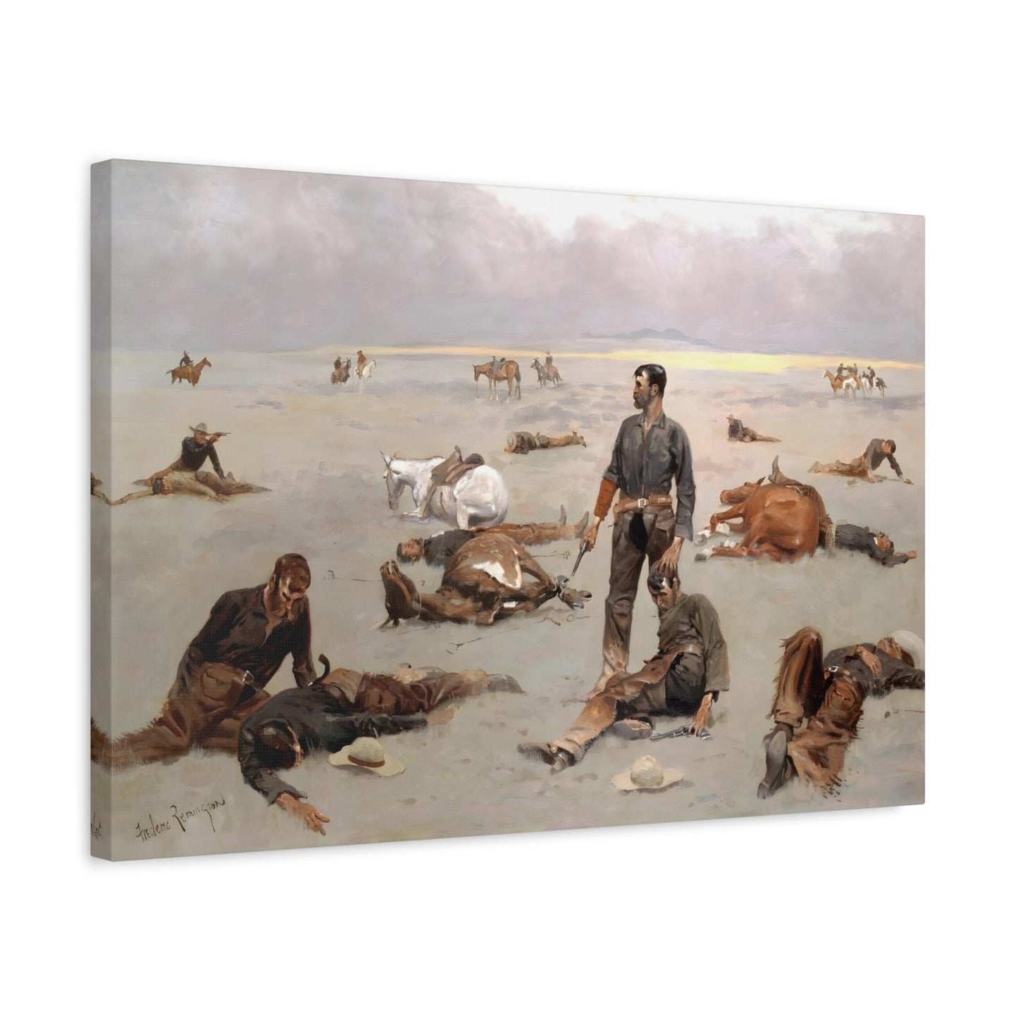 Unbranded Cow Cost - Western Remington Canvas Wall Art Print